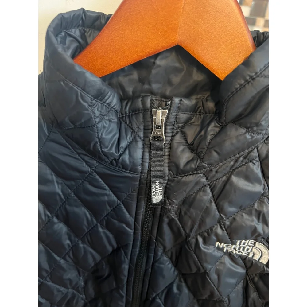 THE NORTH FACE THERMOBALL Black INSULATED Quilted Zip JACKET Puffer